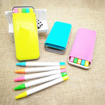 

5 pcs/set Candy color Highlighter pen for kids Kawaii fragrance marker pen stationery office school supplies Customize with LOGO