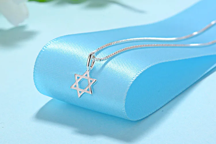 Boho, новинка, 925 пробы, серебряное ожерелье с изображением звезды Давида и подвески для женщин, длинное ожерелье, подарок для девочек, модное рождественское ювелирное изделие