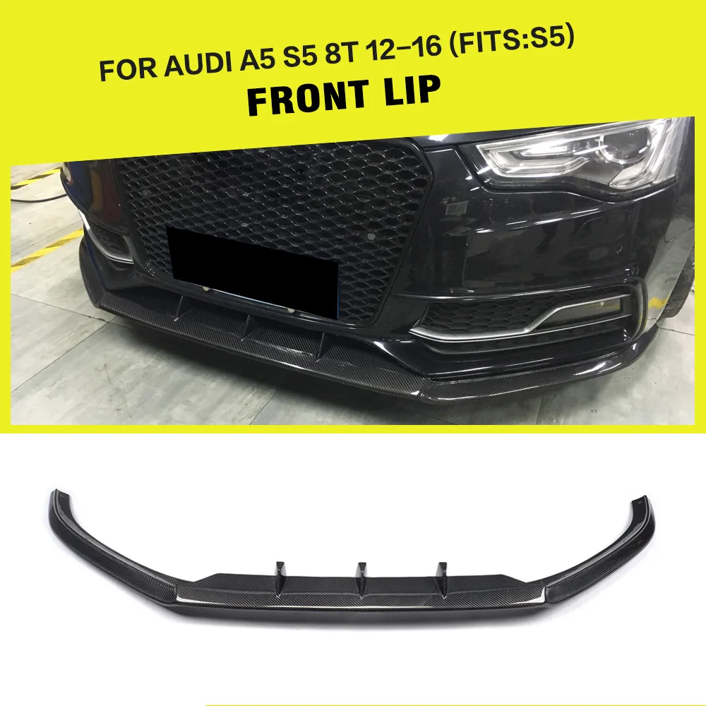 Carbon Fiber / FRP Car Racing Front Bumper Lip Apron for Audi A5 Sline