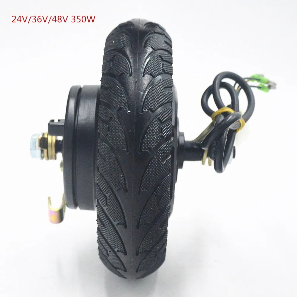 Clearance Electric Scooter Hub Wheel Motor 24V 36V 48V 350W DC Brushless Toothless 8inch Wheel Motor E-Scooter Wheel Bicycle Motor Wheel 2