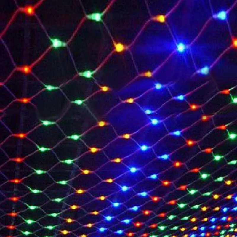 

1.5mX1.5m 96 LED Net Mesh Fairy String Light 8 display modes Window Curtain Festival Christmas new year wedding Fairy Light