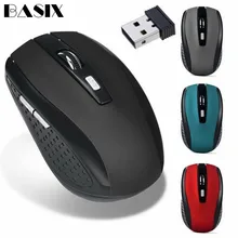 Basix беспроводная мышь, Портативная оптическая 6 кнопок, 1200 dpi, эргономичная мышь для компьютера, ПК, ноутбука, геймера, мышь