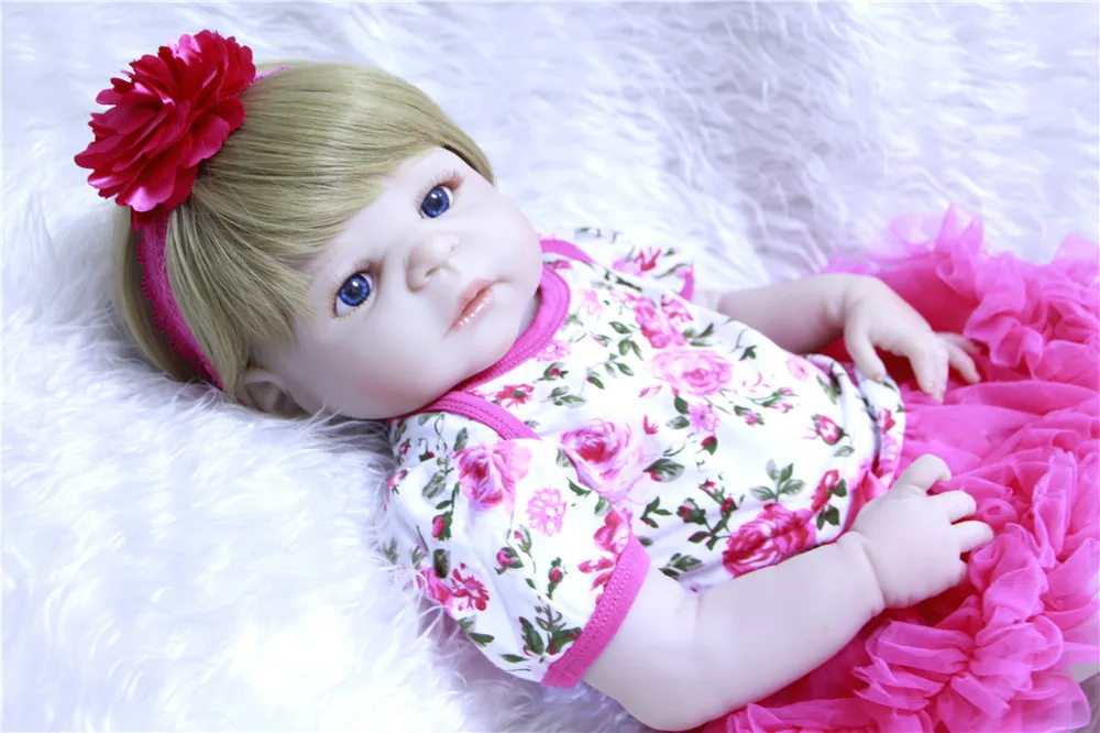 Npk 55 см Кукла реборн полный силиконовые Средства ухода за кожей Reborn Baby Doll игрушки реальные для новорожденных принцессы Обувь для девочек