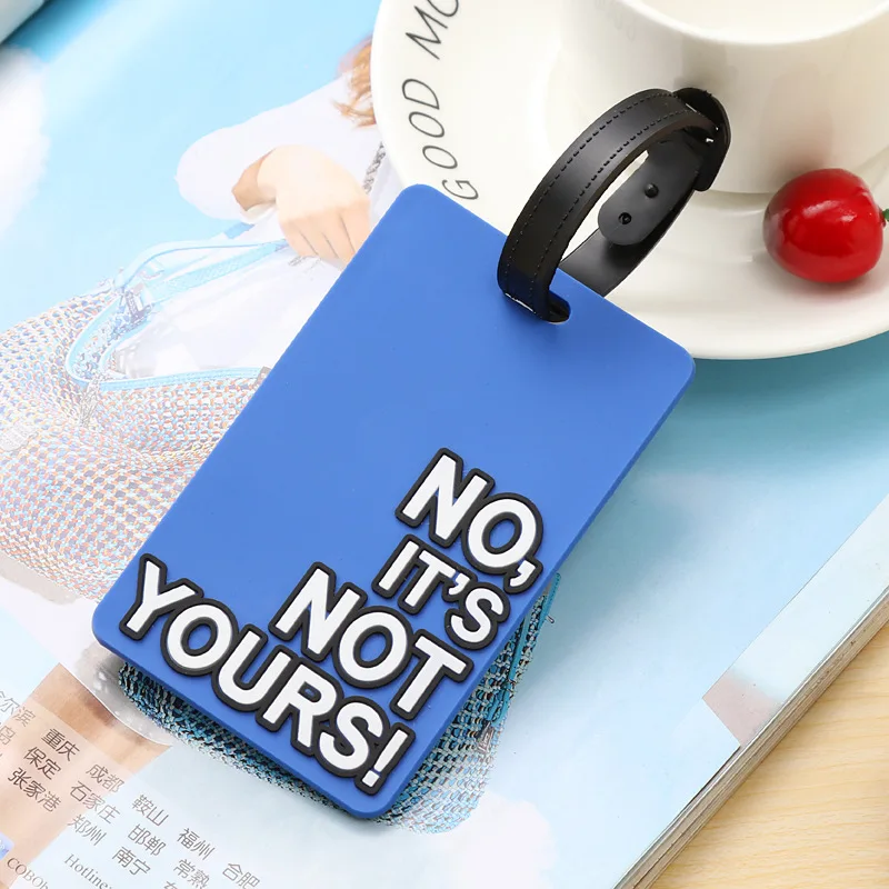 Luggage Tag Creative Letter "Not Your Bag" Cute Travel Accessories Luggage Tags Suitcase Cartoon Style Fashion Silicon Portable Travel Label