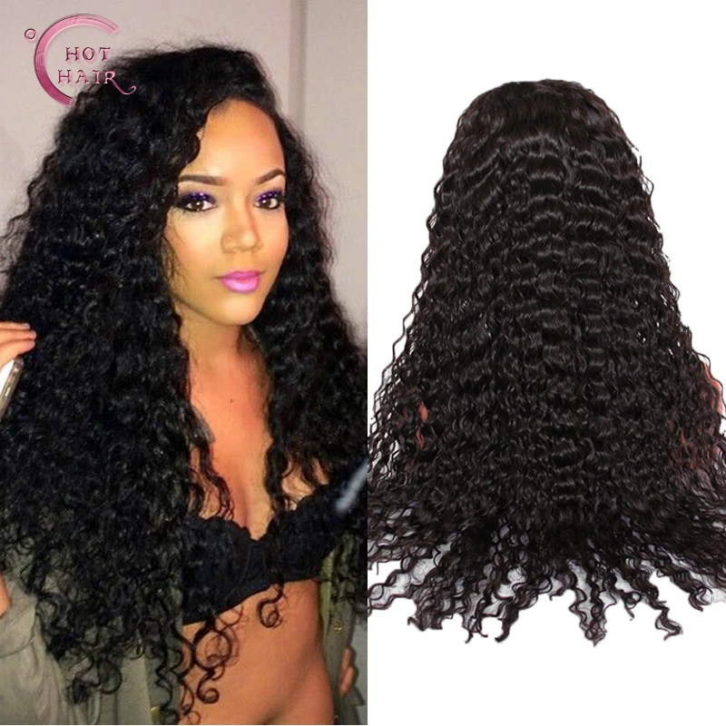 7A Brazilian Full Lace Human Hair Wig For Black Women Deep Curly Lace