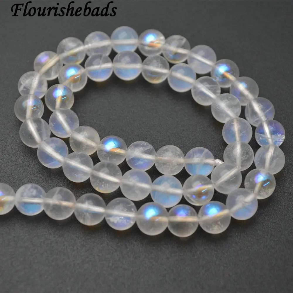 

AB Color Shiny Natural White Milky Moonstone Round Loose Beads 6mm 8mm 10mm 12mm