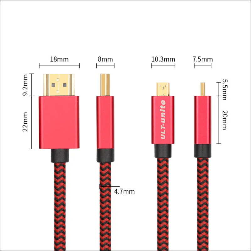 2 0 Версия HDMI к Micro кабель 4K 60Hz линия Male для PS3 телефона планшета HDTV камеры HD адаптер
