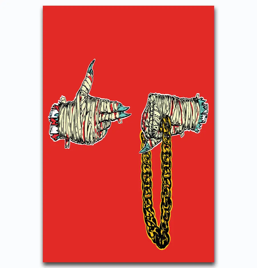 Лидер продаж новый постер Run The Jewels 2 Rap Music Ablum Шелковый художественный плакат