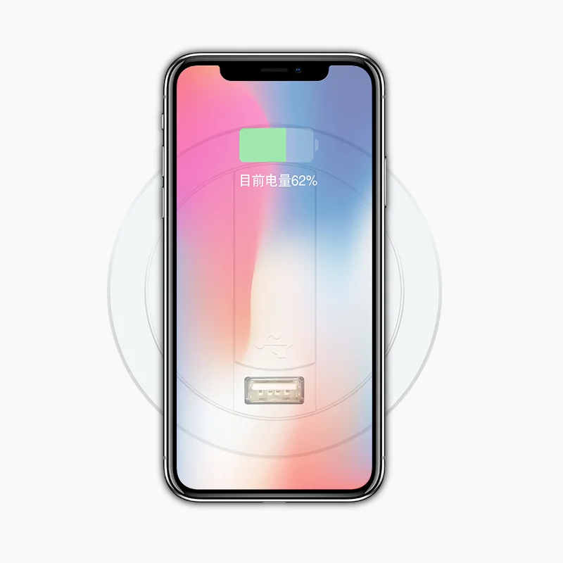 QI 10 Вт беспроводной ChargerUSB A Type C Qi Caricabatter Wireles для samsung IPhone XS Samsung S9 интеллектуальная