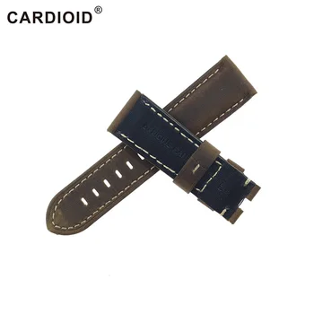 

Vintage Quality Cow Leather Watchband For PANERAI Sports Strap Single Tour Loop For RADIOMIR BASE 24mm Scrub Series Watch Strap