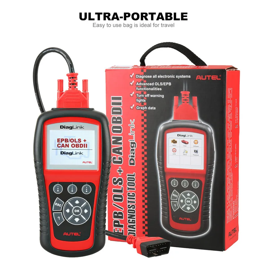 Autel DiagLink OBD2 Car Code Reader OBDII Auto Scanner DIY Automotive Diagnostic Tool EPB Oil Reset Scan PK MD802