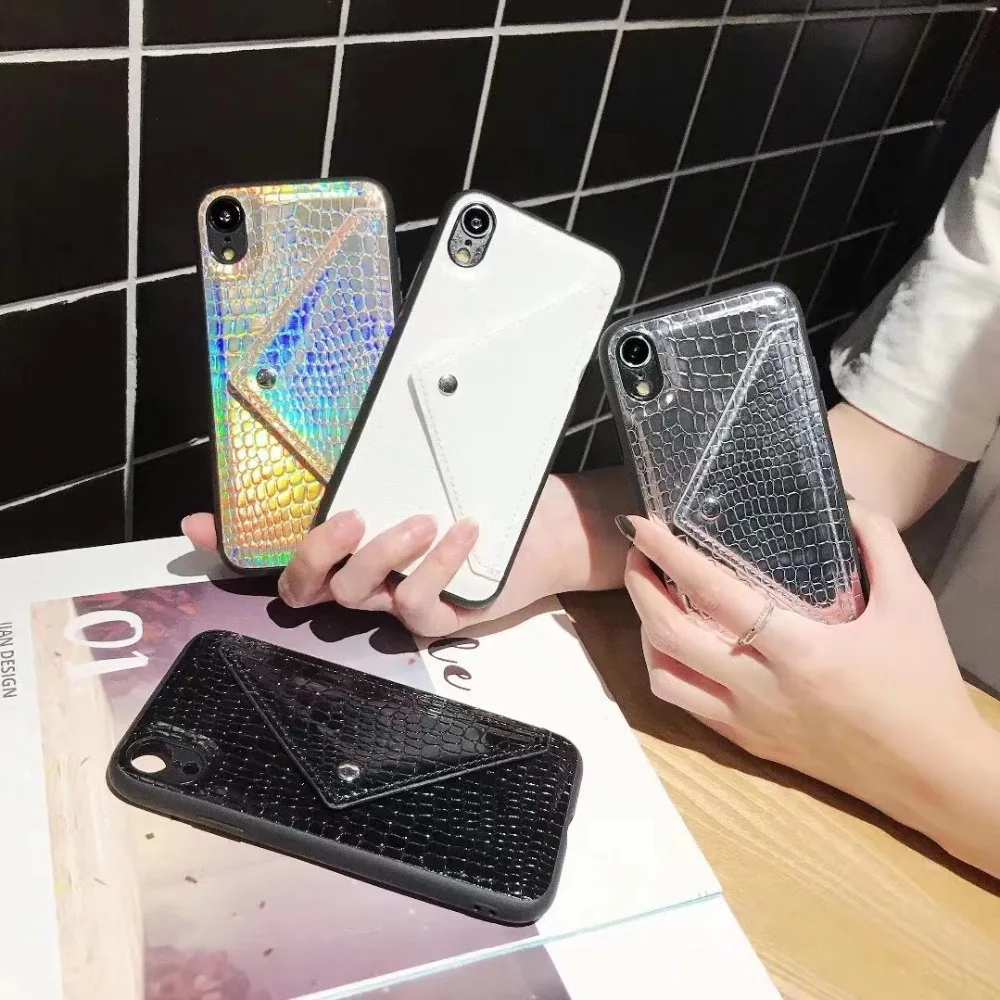Case For iPhone X Xr Xs Max Case Sexy Snake Skin Laser Flip Wallet Neck Chain Card Slots Stand Case For iPhone 7 8 6S Plus Cover (17)
