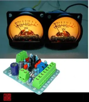 

2pcs x Panel VU Meter Header Warm Back Light Recording & DB Audio Level Power Amplifier Indicator + Driver Board