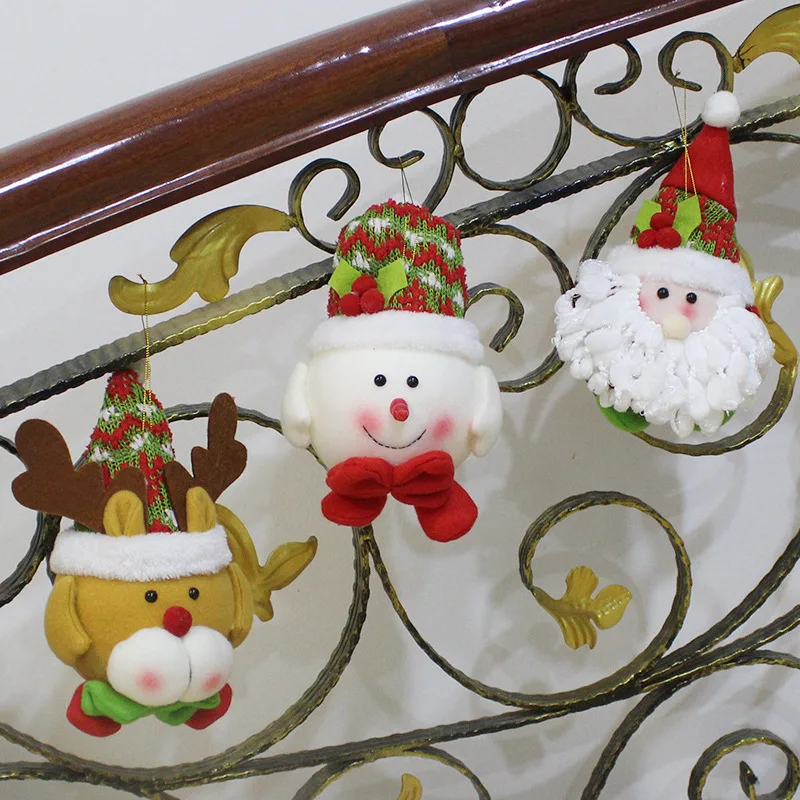 Image 19CM High Christmas Decoration Pendants Outside Christmas Tree Hanging Ornaments Santa Claus Snowman Deer Doll for Home Deocr