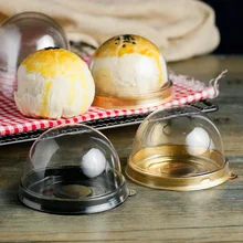 Круглая пластиковая коробка для торта, одиночная индивидуальная Лунная коробка для торта, пластиковые коробки для лунного торта, ПВХ коробки для пищевых подарков, упаковочные коробки S2017385