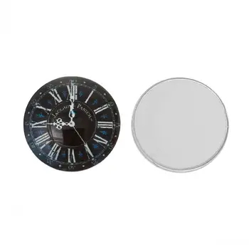

Doreen Box 2015 new Glass Dome Cabochon Round Flatback Black Clock Pattern 20mm Dia,30PCs