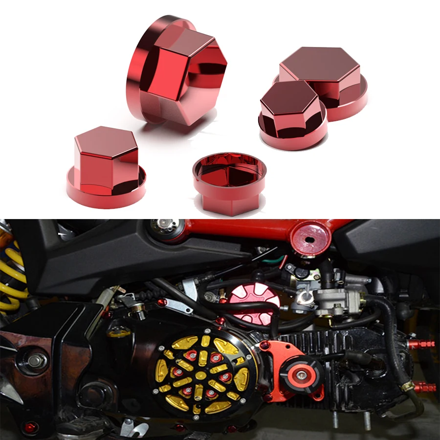 30Pcs Motorcycle Nut Bolt Cap Cover Decoration Centro Motor Bike Ornamental Molding For Yamaha Kawasaki Honda Harley BMW Suzuki (1)