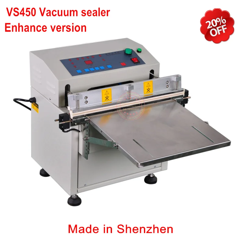 

Pnuematic vacuum sealing machine, electric system, VS450, 450mm sealing length, exterior vacuum sealer, package sealing machine