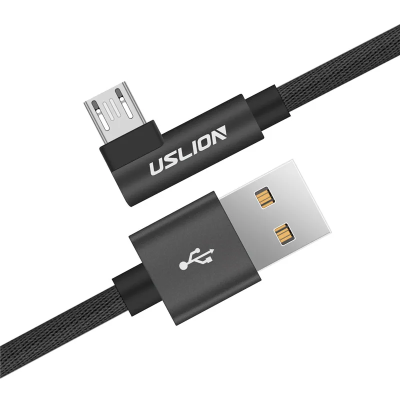 USLION Micro USB кабель для samsung Xiaomi huawei MEIZU Android L Тип MicroUSB Быстрая Зарядка Кабели адаптер данных кабель