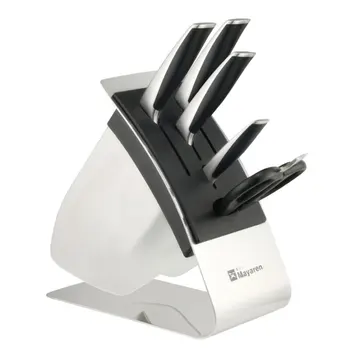 

Kitchen Knife Block Knives Holder Organizer Metal Rack Storage Block Premium Stainless Steel Knife Rest Shelf Tools Accessories