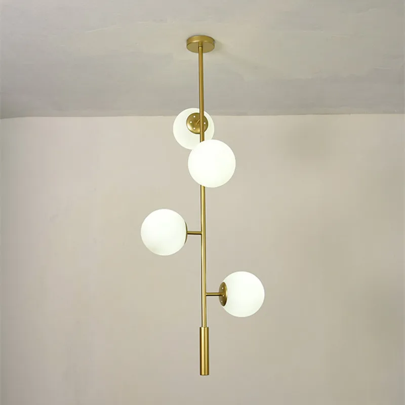 

Loft Art Golden Restaurant Led Chandelier Molecular Living Room Bedroom Cafe Decoration Hanging Light Fixtures Free Shipping