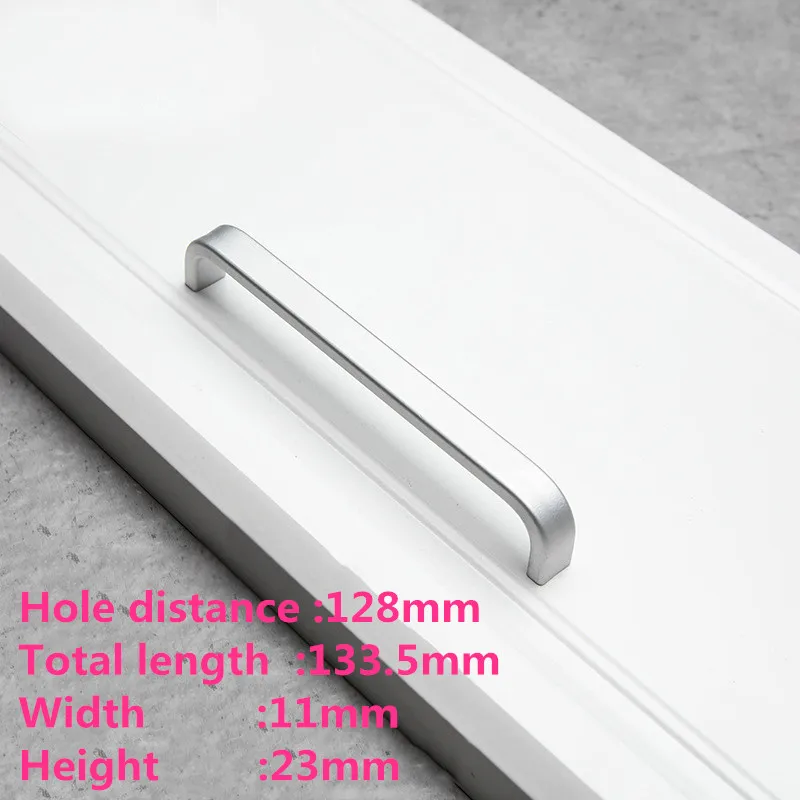KK& FING европейские окислительные матовые ручки для шкафа дверные ручки из алюминиевого сплава кухонный шкаф тянет ящики тянет мебельное оборудование - Цвет: 6-128mm