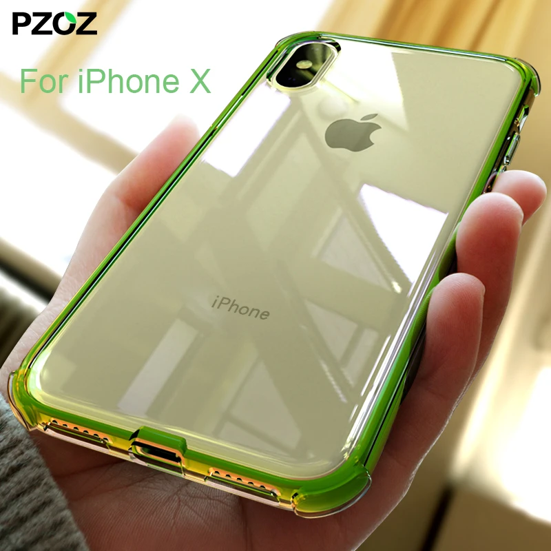 

PZOZ For Apple iPhone X Case Cover Bumper 360 Shockproof Accessories Luxury Clear Silicone Housing For iPhoneX 10 Phone Case