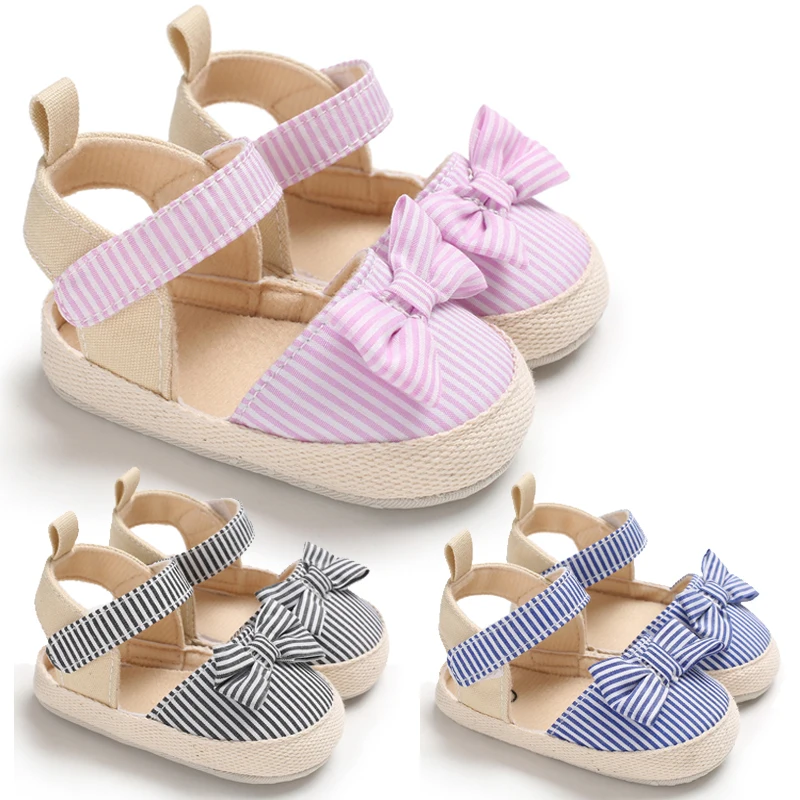 Летние сандалии для малышей; обувь с бантом; детские сандалии для девочек; Нескользящие мягкие детские туфли; обувь для малышей; США
