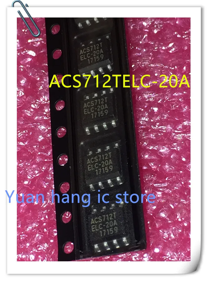 10 шт./лот Φ ACS712 712 Датчик тока HALL 20A AC/DC SOP-8 новый оригинальный | Электроника