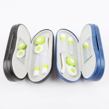 

Leather Reading Glasses Case Double Interlayer with Mirror Metal Lens Case for Kit Box Dual Purpose lentes de contacto