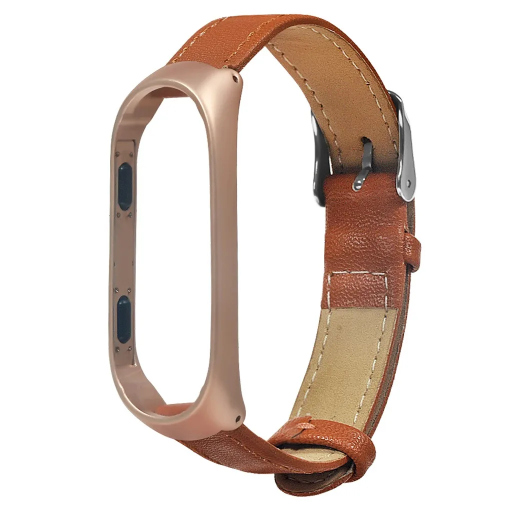 Кожаный ремешок для наручных часов HONHX Mi Band 4 легкий деловой смарт браслет Xiaomi