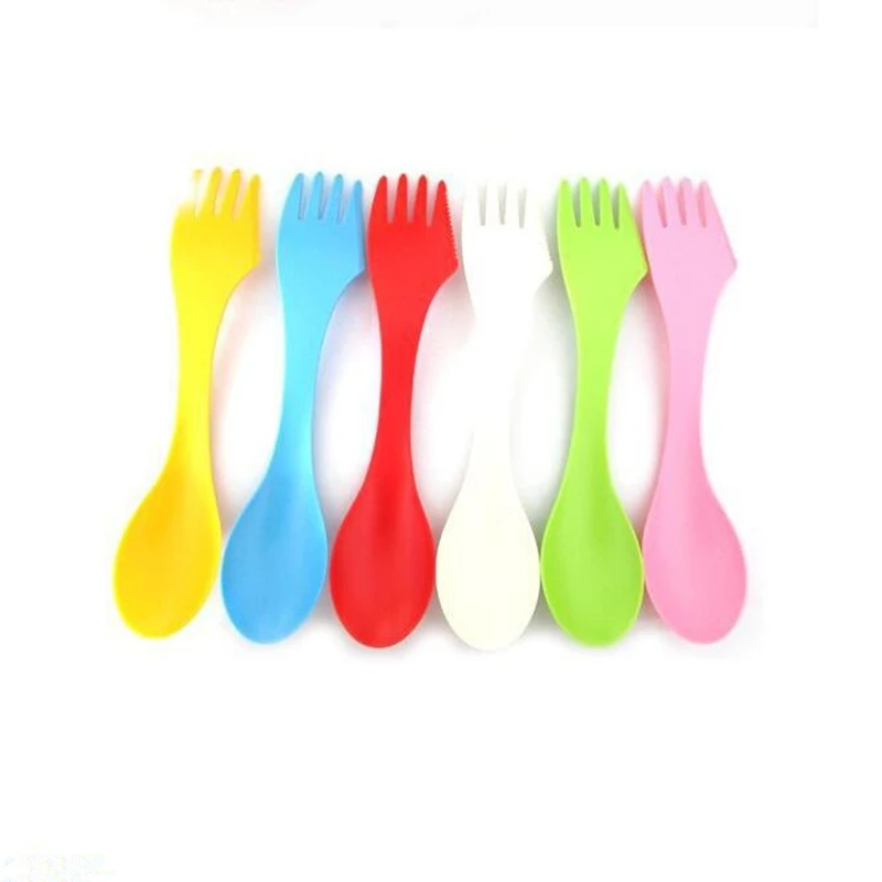 

Outdoor Camping Picnic Heat Resistant Spoon Tableware Spoon Fork Knife Utensils Spork Travel Cookware Camping Equipment