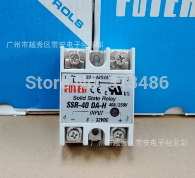 

ssr relay SSR-40DA-H input 3-32VDC output 90-480VAC FOTEK solid state relay