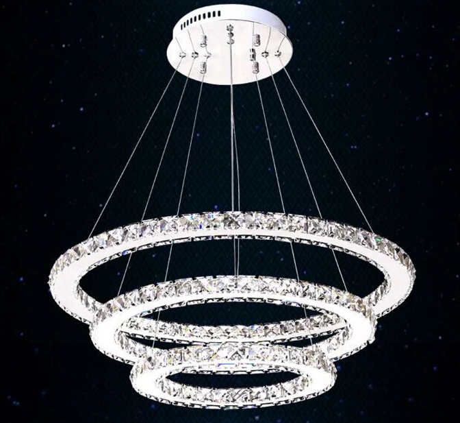 AC00-240V tres lado control remoto araña de cristal LED colgante lámparas LED de montaje en techo colgante iluminación colgante