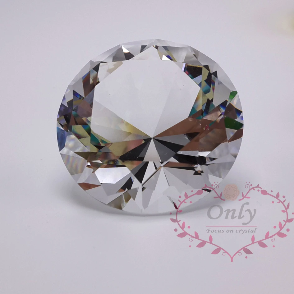 Free Shipping 60mm Perfect Gem Cutting Crystal Glass Diamond Gemstone