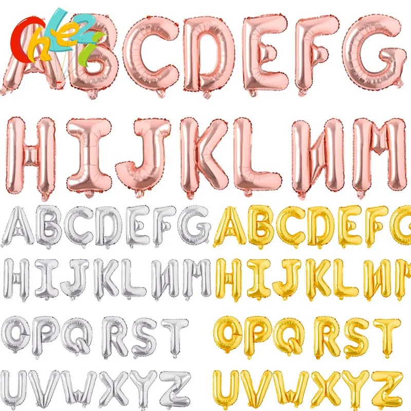 Oro Rosa 40/" Pulgadas Letra Del Alfabeto y Números A-Z Foil aire /& Globos De Helio