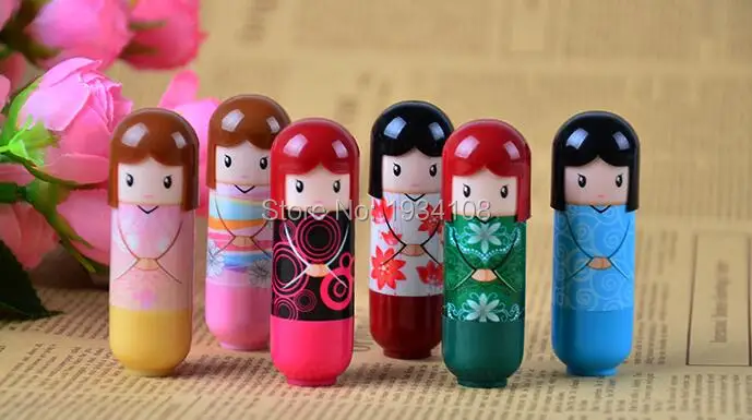 240 шт/партия buah alam губ lucu kartun kimon boneka бальзам для губ, Bergizi perbaikan pelembab lipstik