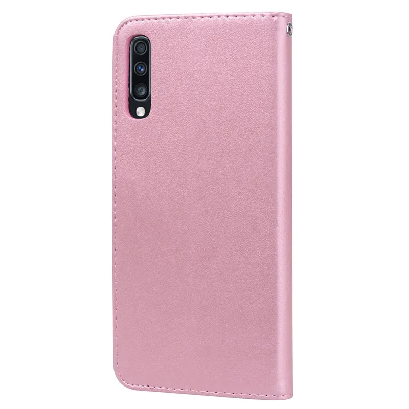 3D Цветочный тисненый кожаный чехол для Samsung Galaxy A70 мягкий ТПУ кошелек книжка на