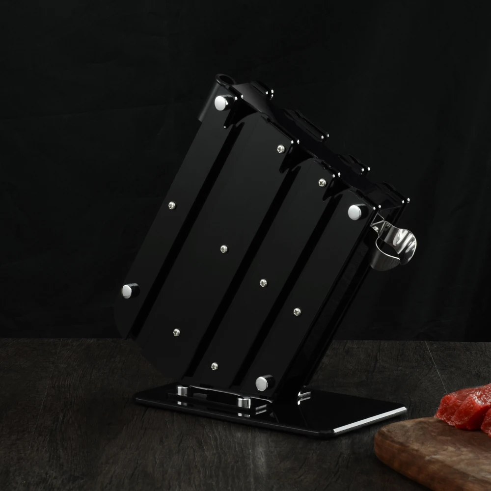

XYj Acrylic Knife Holder For Kitchen Knife Stainless Steel Cooking Knife Stand Block Black PP+ABS Holder Kitchen Accessories