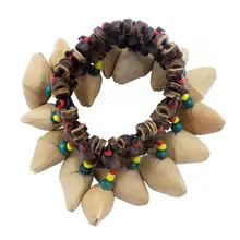 HLBY Handmade Nuts Shell Bracelet Handbell for Djembe African Drum Conga Percussion Accessories