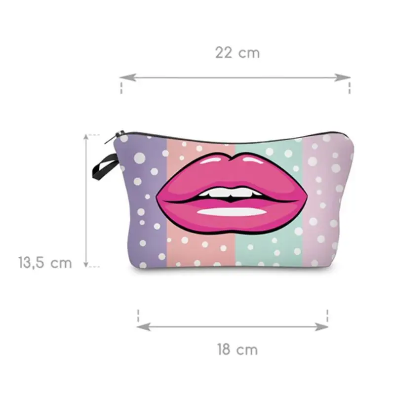 Женская косметичка с принтом глаз губ, клатч, косметичка, сумочка для Хранения Туалетных принадлежностей, женские косметички для женщин