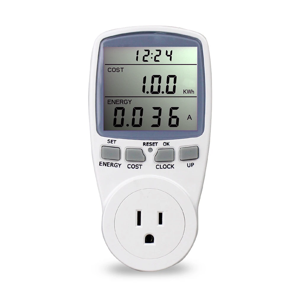 Baldr Tariff LCD Display US Plug Power Meter Energy Electricity Walt