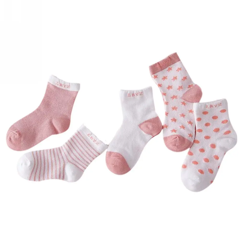 Buy 5 Pairs / Lot Children Socks Cotton Sock For Newborn Boys Girls Spring