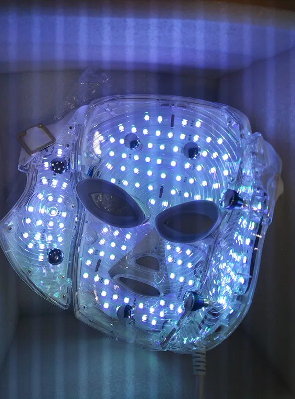 7 Color Micro Electrode Current Neck Mask LED Light Photon Face Mask
