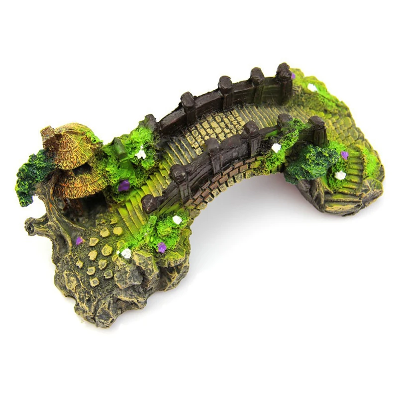 

Simulate Resin Bridge Landscape Ornament for Aquarium landscape Rockery Fake Rock Bridge Landscape Decoration