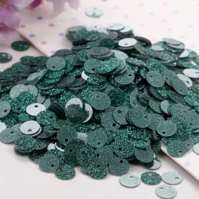 Glitter dark green Блестки 6 мм блестки плоские круглый из ПВХ Блестки пайетками DIY шитье Свадебное Ремесло дизайн ногтей Дети Diy Аксессуары 1600 шт(20 г - Цвет: Glitter dark green