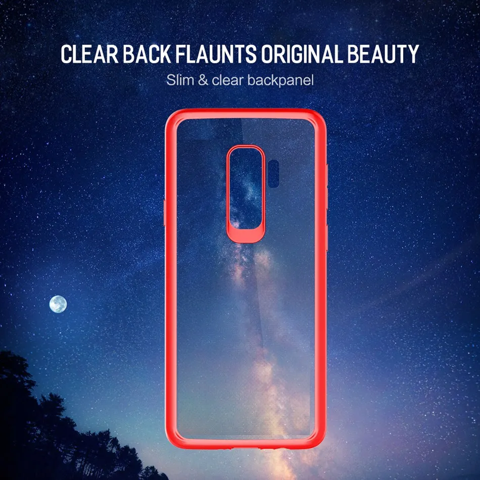 Тонкий чехол для Galaxy S9, ROCK TPU+ PC противоударный чехол для телефона для samsung Galaxy S9 plus прозрачная задняя крышка для s9+ оболочка