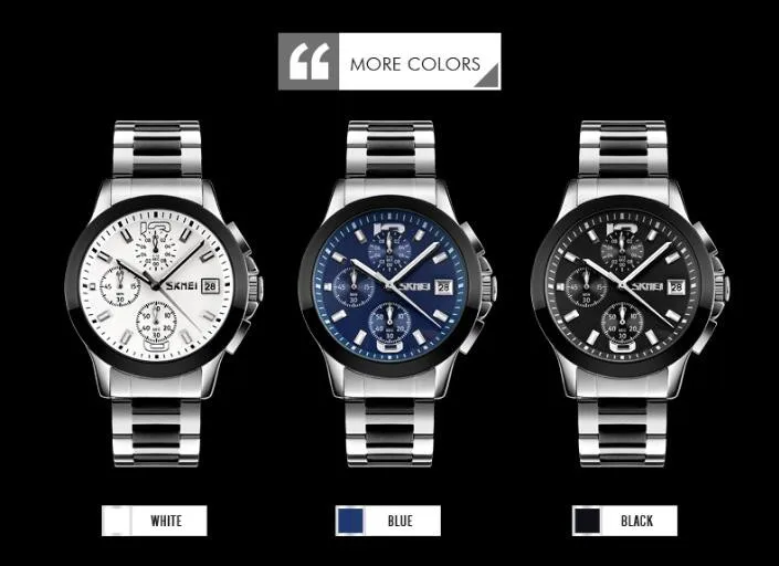 SKMEI Brand Men Dress Watches Top Brand Luxury Multifunction Sports Quartz Watch Waterproof Clock Men Relogio Masculino