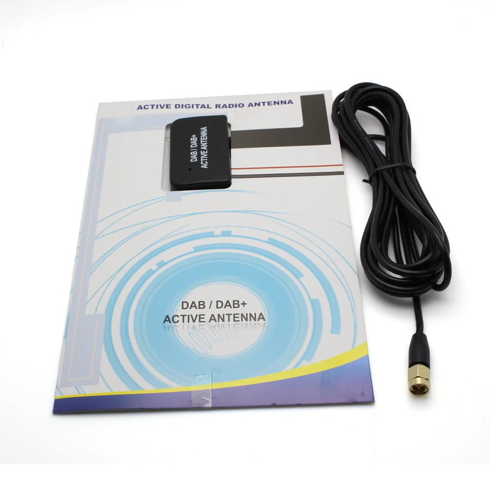 

Herdio Car DAB Aerial Digital DAB+Radio Antenna Universal SMA Connector male Plug Straight Window Glass Mount