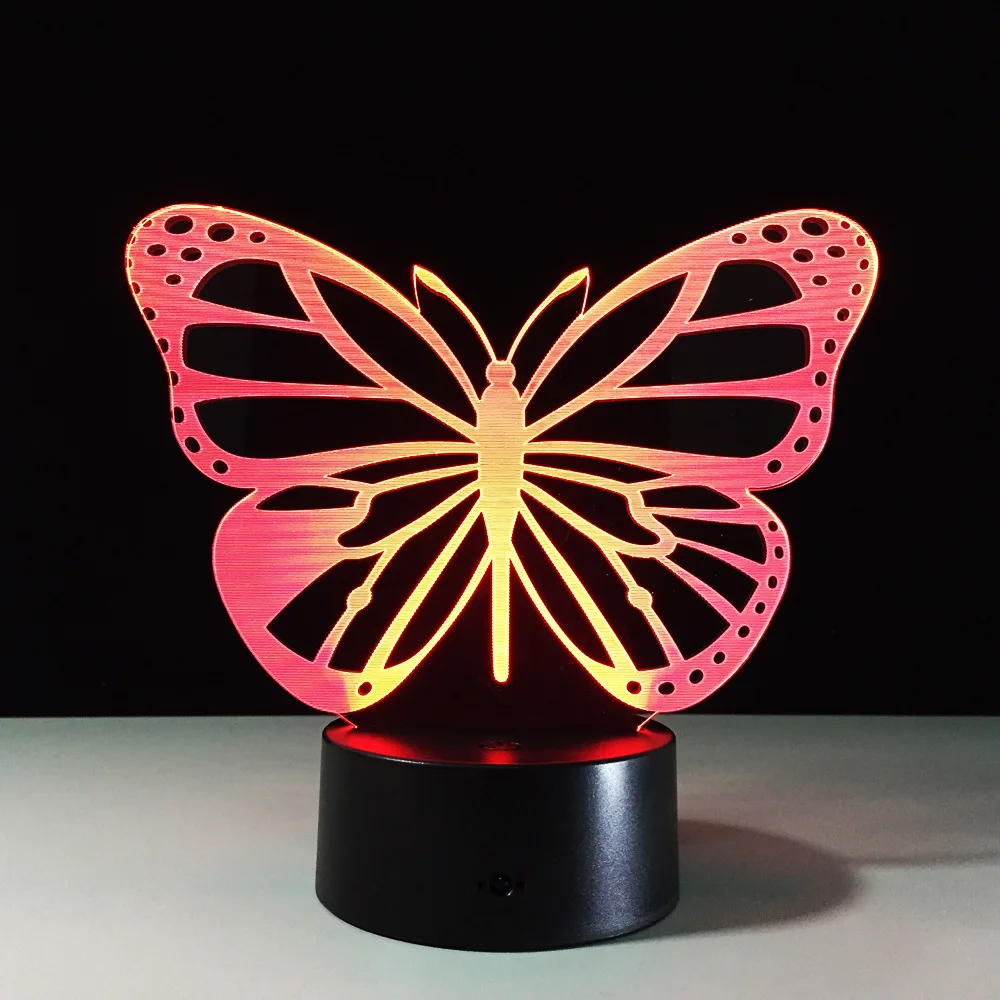 Butterfly 3d Led Lamp Night Lights Led Usb Power Bank